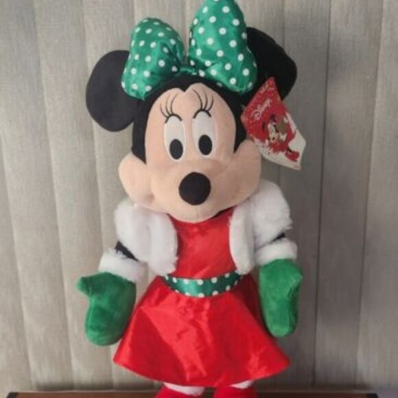 Gemmy Other - Gemmy Minnie Mouse Holiday Greeter Christmas 22" Tall Plush Standing
